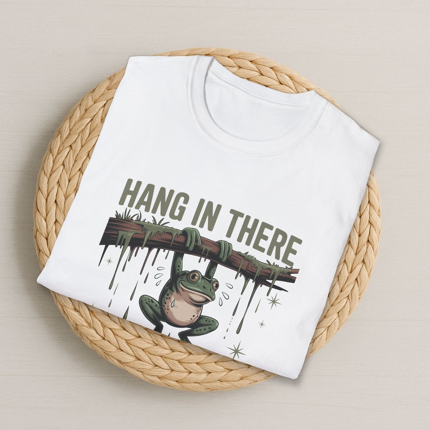 Hang in There It Gets Worse - Funny Frog and Alligator Tee
