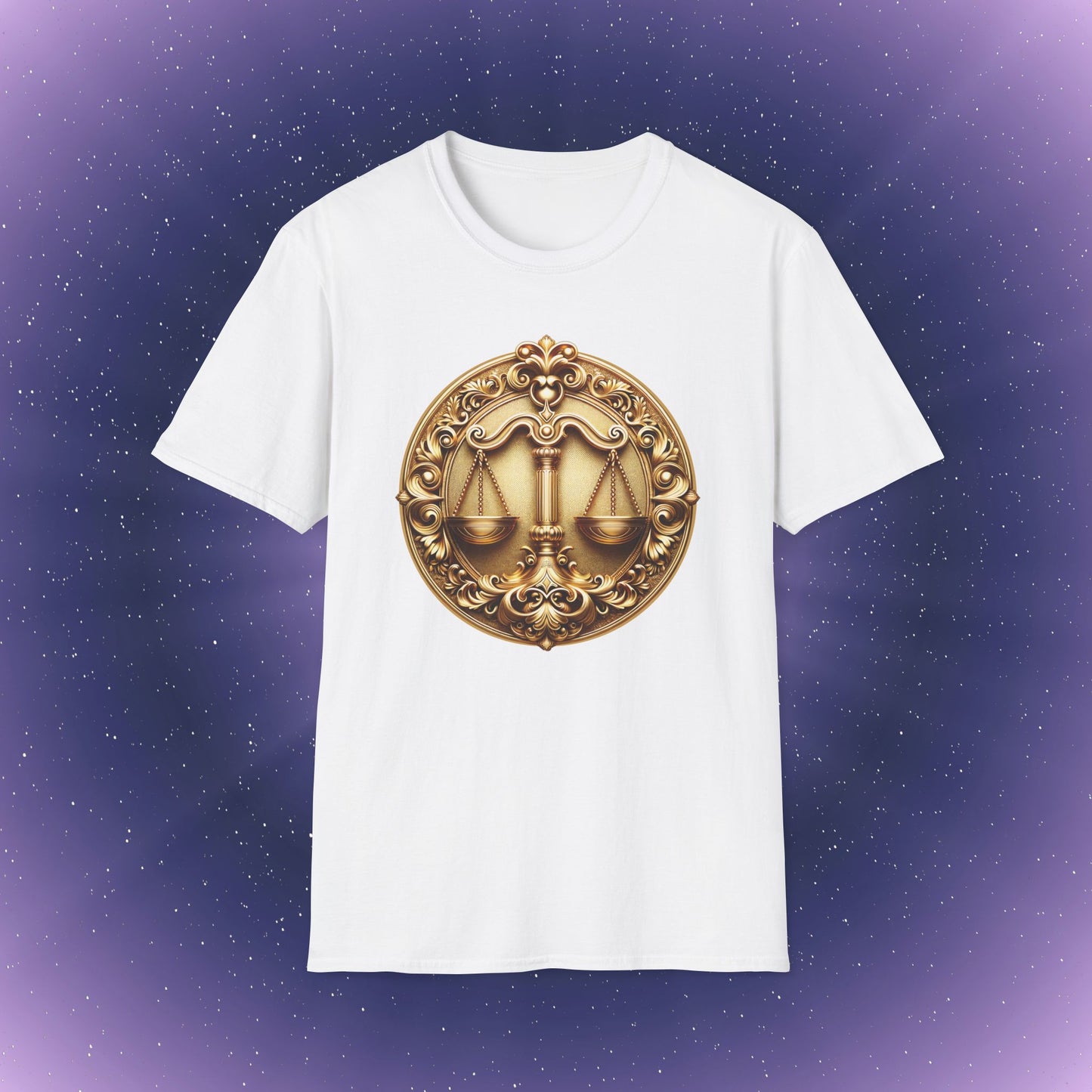 Libra Gold Zodiac Sign T-Shirt