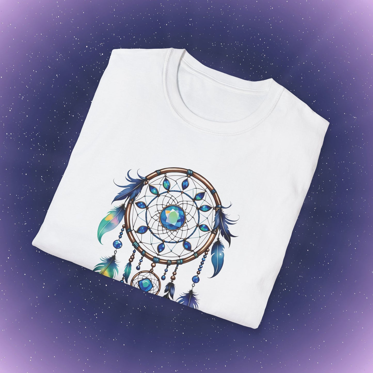 Camiseta con atrapasueños de piedra natal de ópalo de Libra