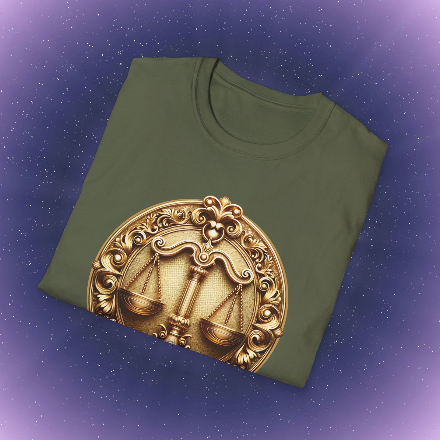 Libra Gold Zodiac Sign T-Shirt