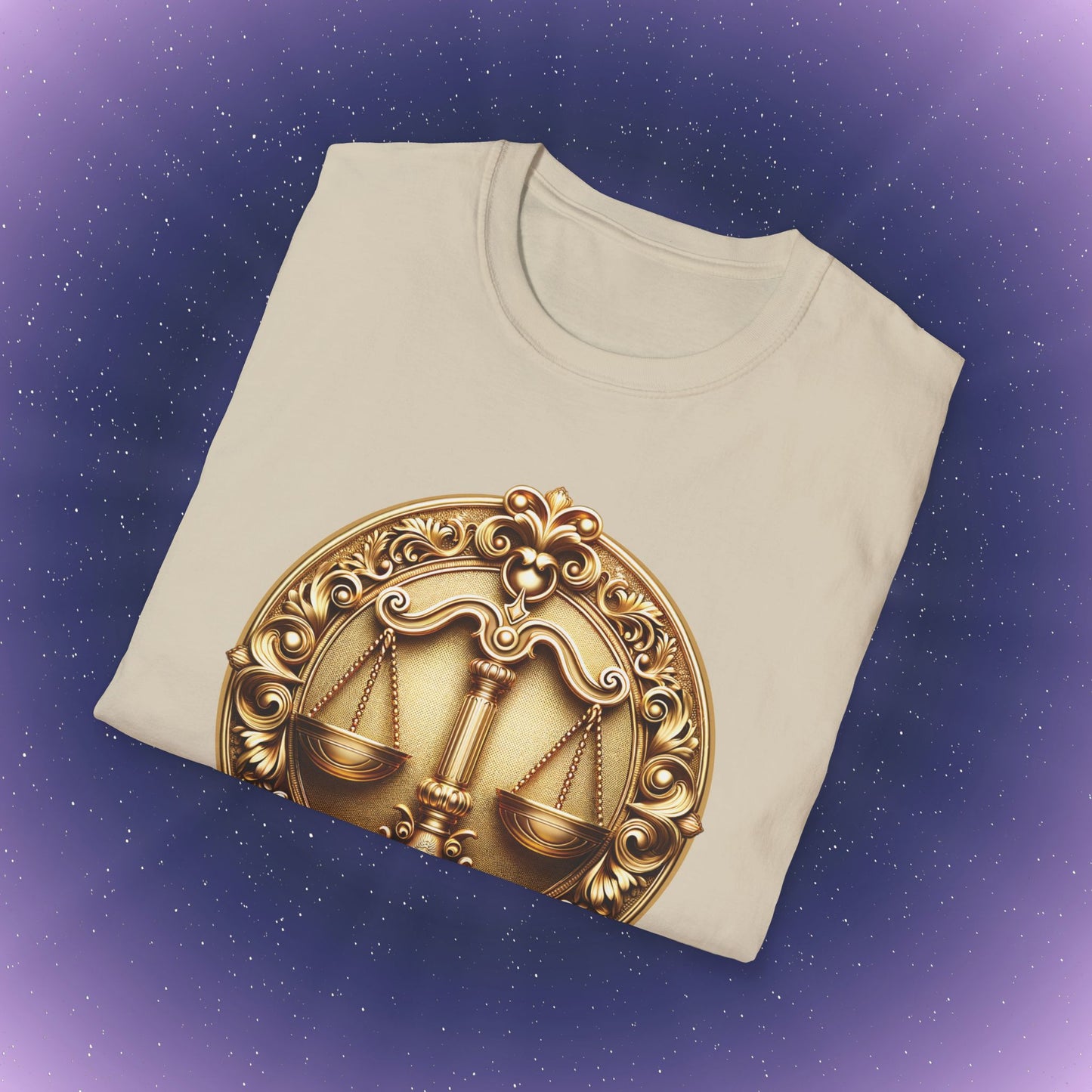 Libra Gold Zodiac Sign T-Shirt