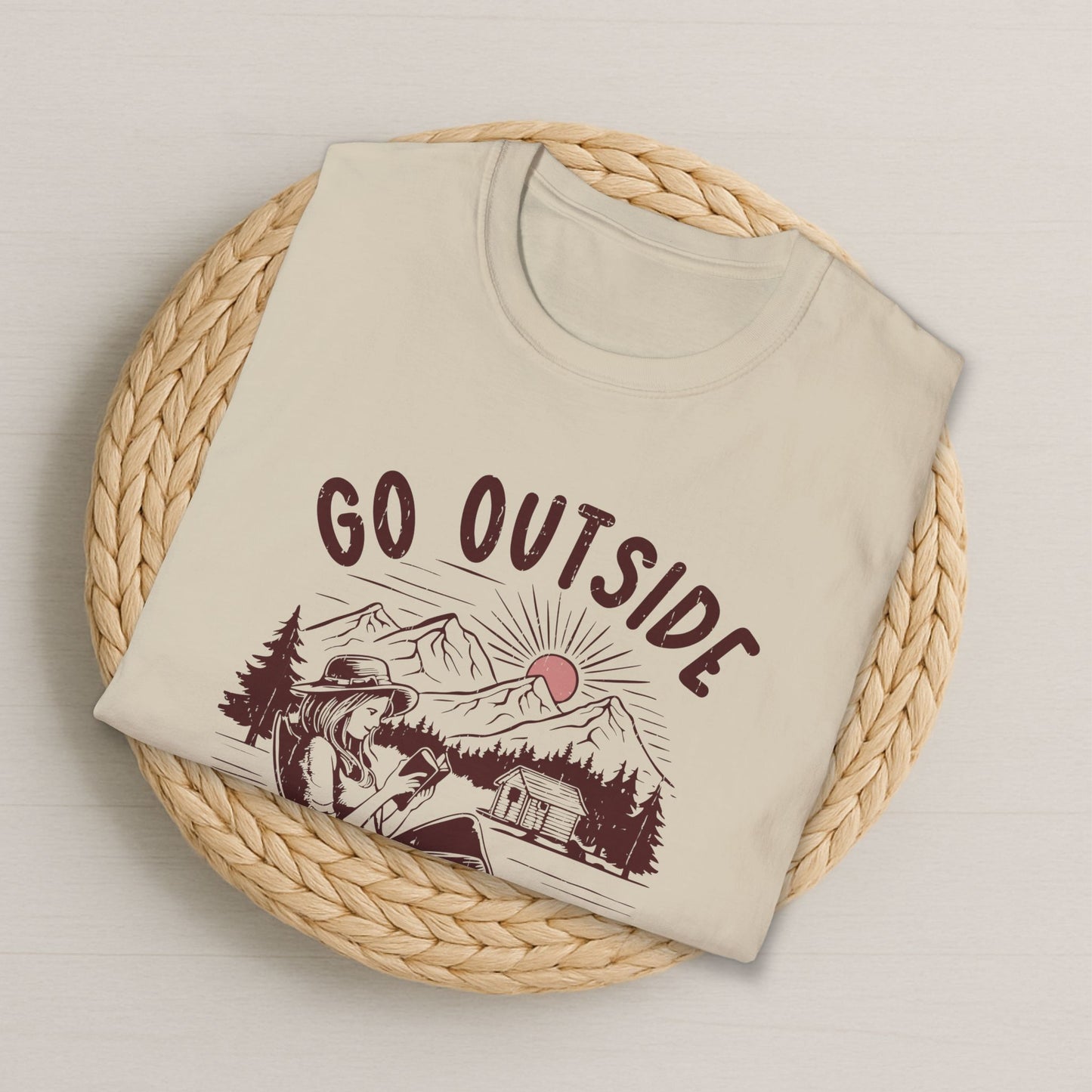 Go Outside Read A Book - Graphic T-Shirt