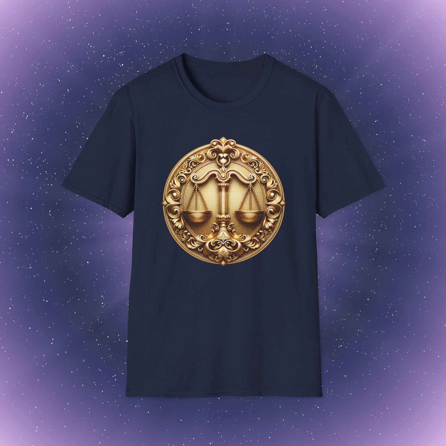 Libra Gold Zodiac Sign T-Shirt