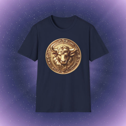 Taurus Gold Zodiac Sign T-Shirt